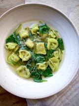 Spinach Tortellini in Brodo