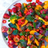 Heirloom Tomato Salad with Basil Oil