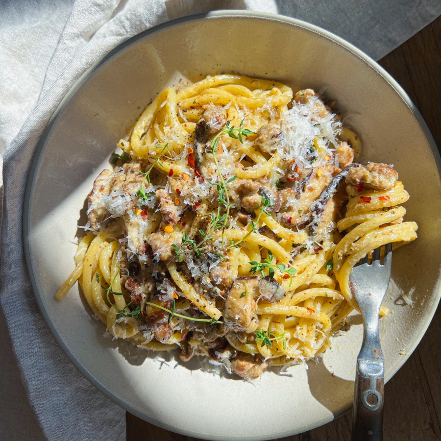 Creamy Mushroom and Sausage Pasta