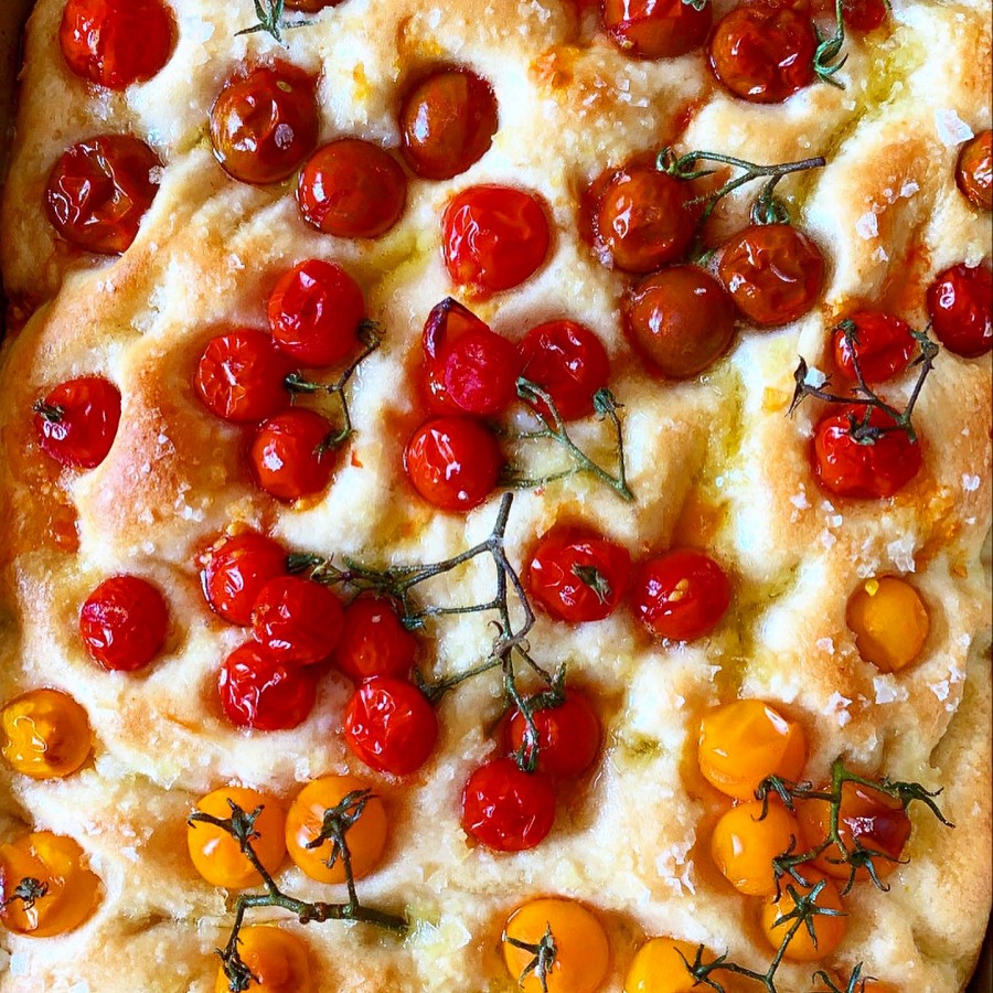 Ombre Heirloom Tomato Focaccia