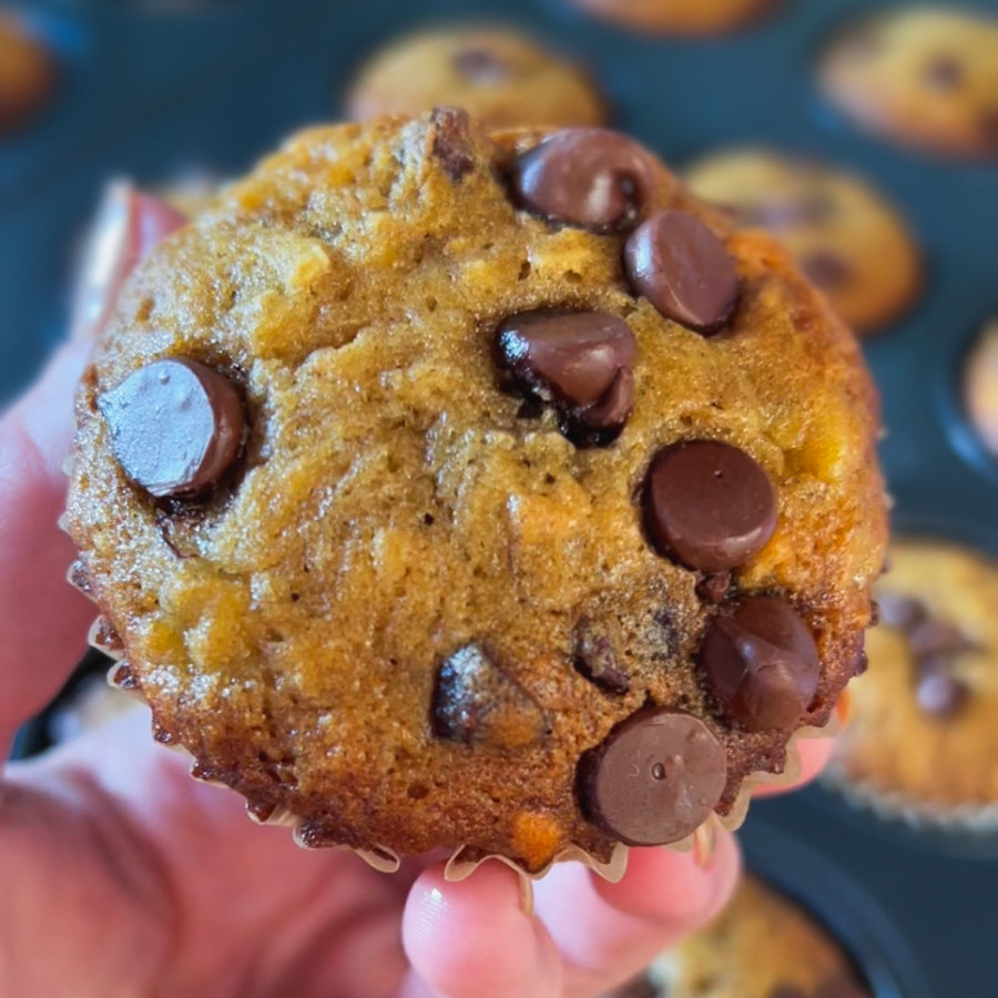 Chocolate Chip Banana Oat Muffins