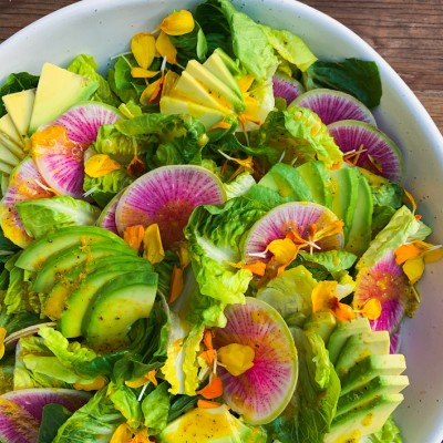 Little Gem Salad with Citrus Turmeric Dressing