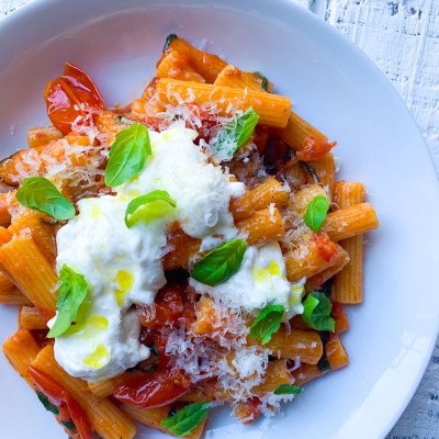 Tomato Basil Pasta for Two