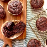 Dark Chocolate Zucchini Muffins