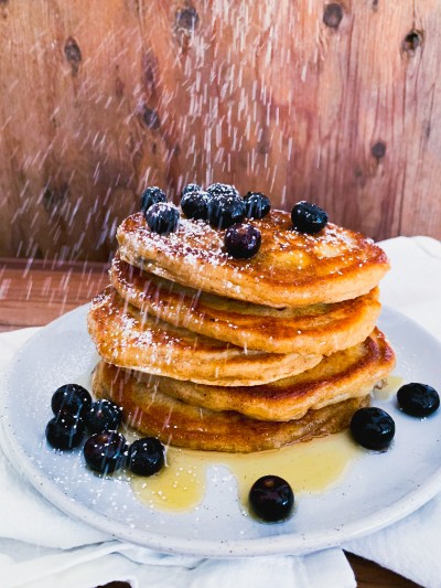 Blueberry Cinnamon Buttermilk Pancakes