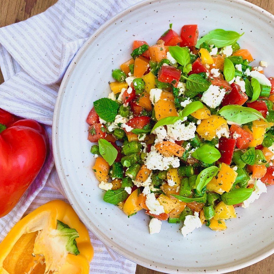 Mixed Sweet Pepper and Green Bean Salad