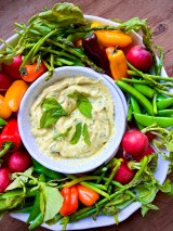 Crudités with Immersion Blender Basil Aioli