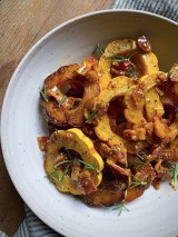 Roasted Delicata Squash with Bacon Vinaigrette