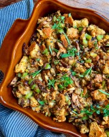 Sourdough Stuffing with Wild Mushrooms and Walnuts