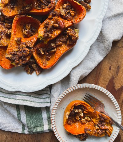 Roasted Honeynut Squash with Brown Butter Pecans