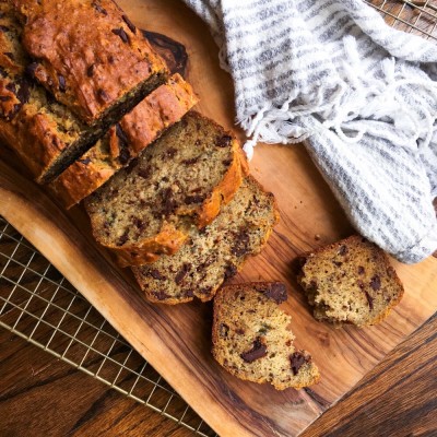 Gluten-Free Banana Bread with Chocolate Chunks