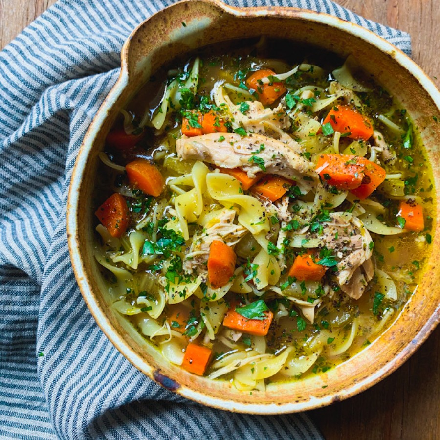 Bone Broth Chicken Noodle Soup