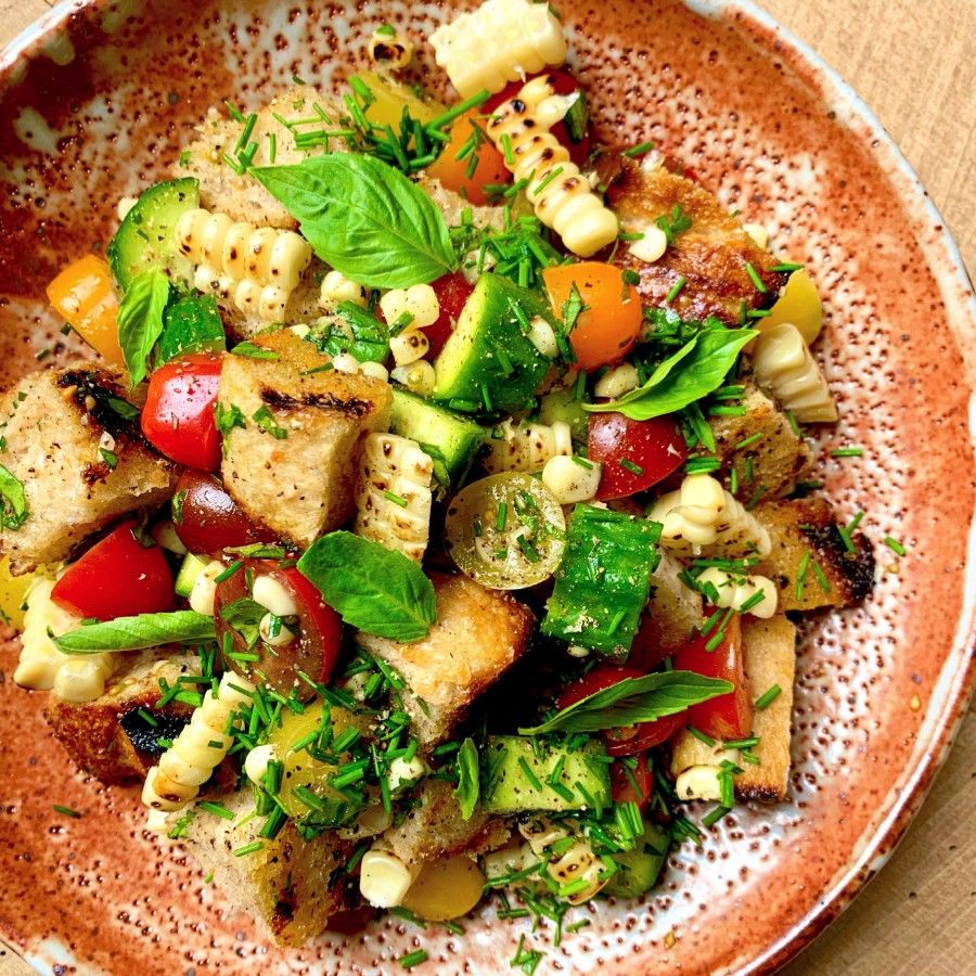 Grilled Summer Panzanella Salad