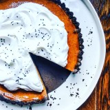 Dark Chocolate Pumpkin Tart