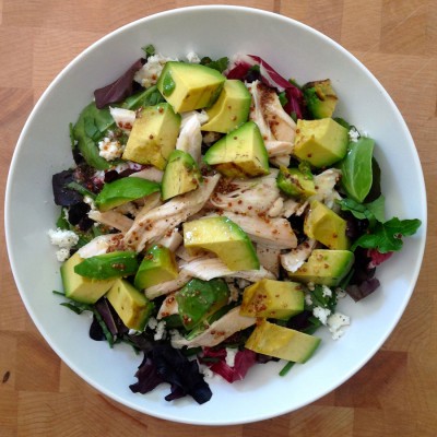 Grilled Avocado and Chicken Salad