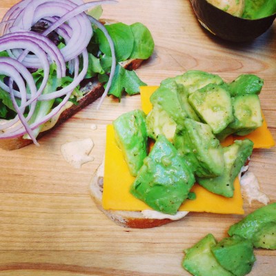 Avocado Sandwich with Spicy Mustard Mayo