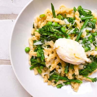 Spring Pasta with Ricotta and Prosciutto