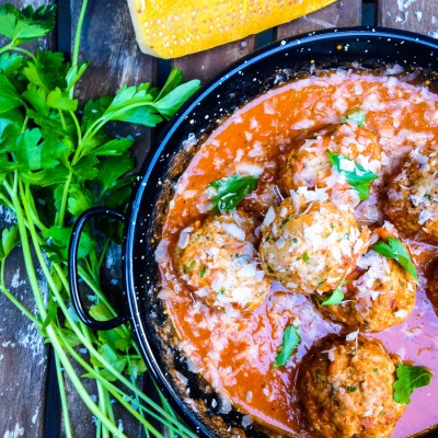 Turkey Meatballs in a Red Wine Tomato Sauce