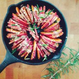 Rosemary and Garlic Roasted Sweet Potatoes