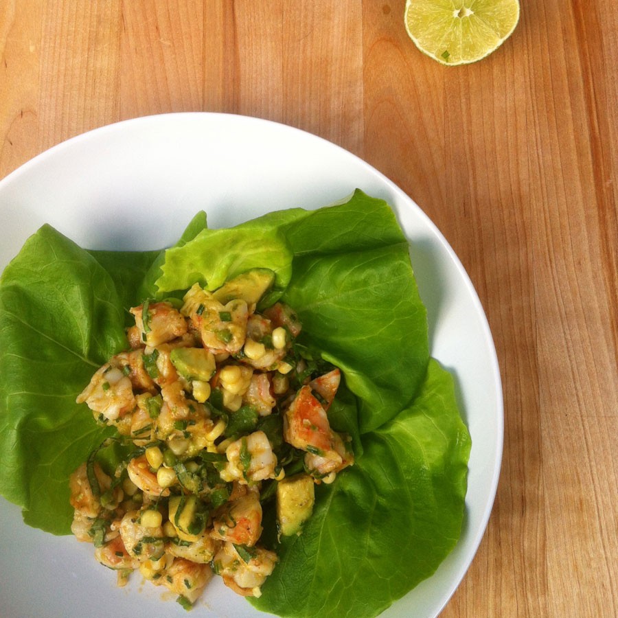 Shrimp and Corn Salad with Lime Dressing