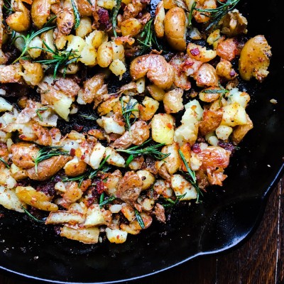 Rosemary and Truffle Smashed Baby Potatoes