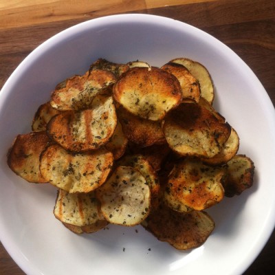 Grilled Potato Chips