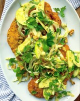 Crispy Chicken with a Fennel, Walnut and Apple Salad