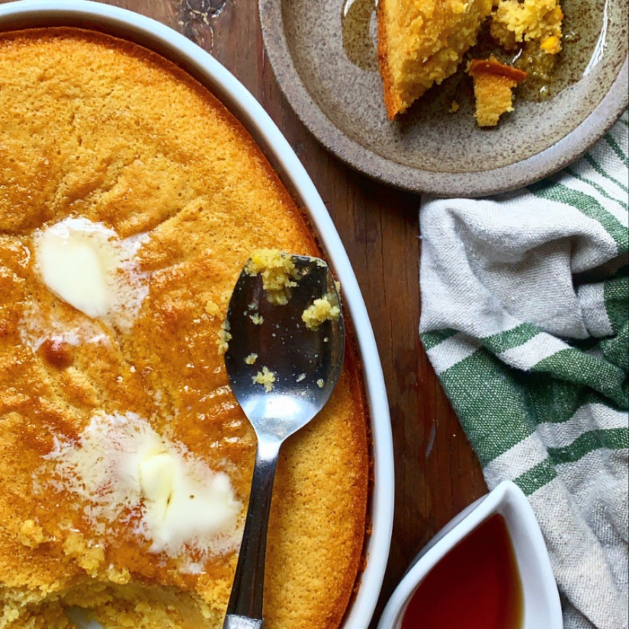 Sweet Corn Pudding with Brown Butter and Vanilla