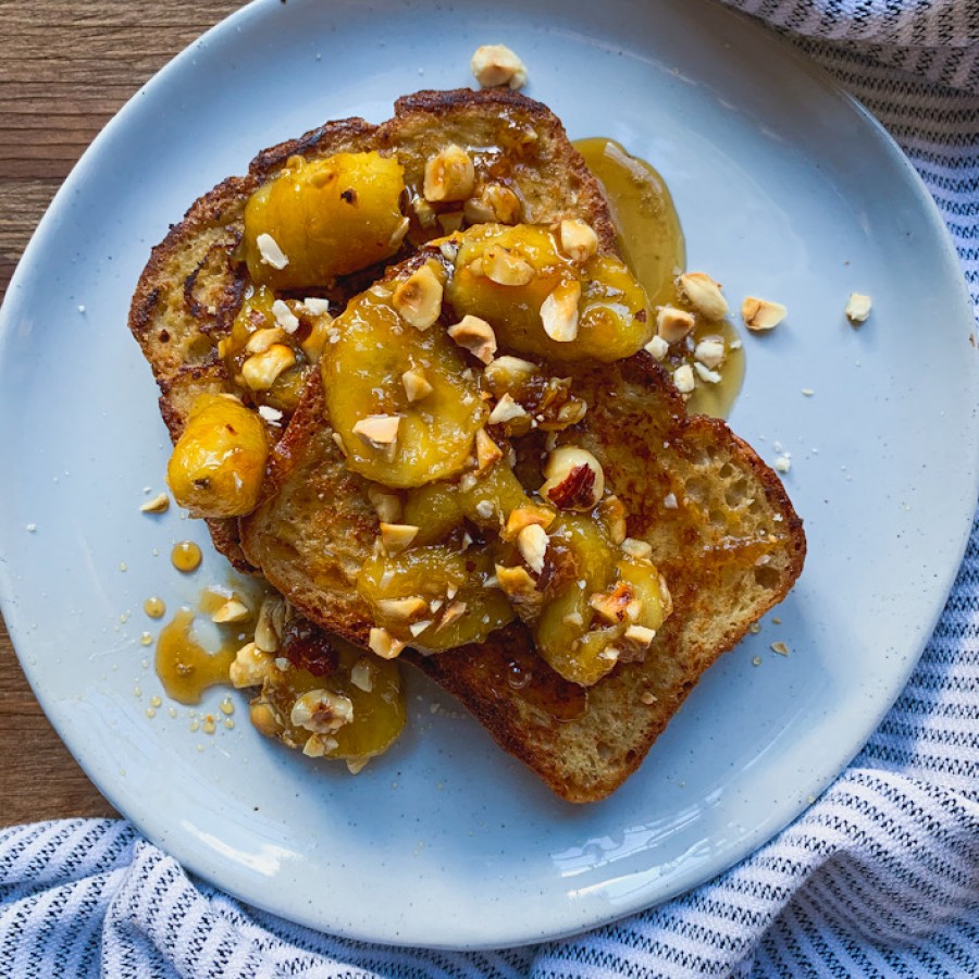 Toasted Hazelnut Banana French Toast