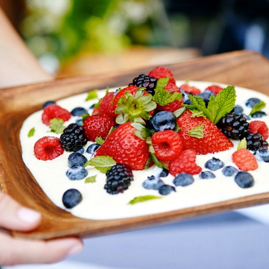 Mixed Berries with Vanilla Bean Crème Anglaise